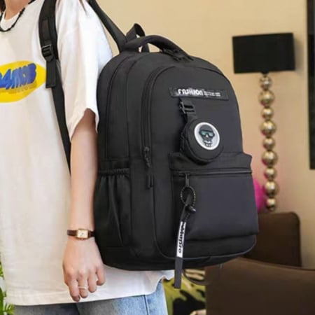 ARTICOLE ȘCOLARE - Ghiozdan/rucsac pentru scoala sau calatorii cu accesoriu pusculita ZY-8965