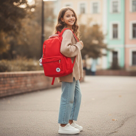 Ghiozdane - Ghiozdan/rucsac pentru scoala sau calatorii cu atasare la troler ZY-25125rosu