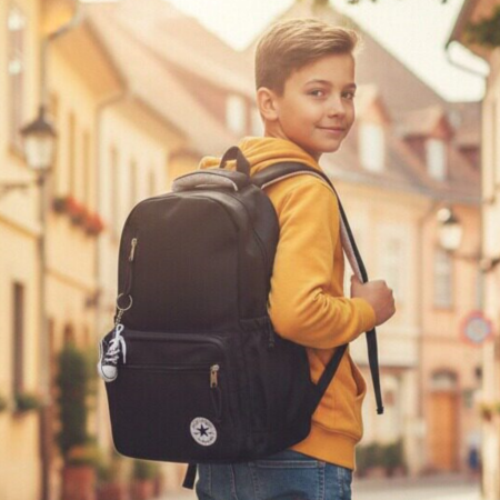 Ghiozdane - Ghiozdan/rucsac pentru scoala sau calatorii cu atasare la troler ZY-25125negru