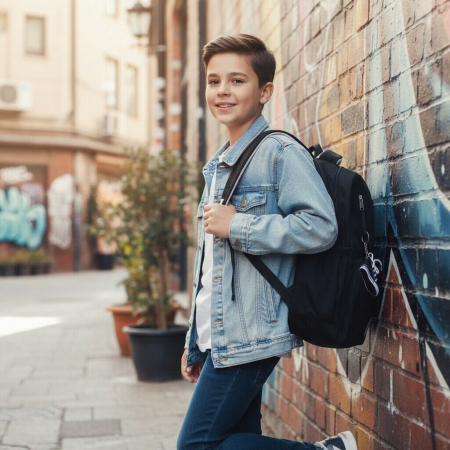 Ghiozdane - Ghiozdan/rucsac pentru scoala sau calatorii cu atasare la troler ZY-25125negru