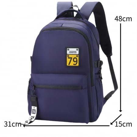 ARTICOLE ȘCOLARE - Ghiozdan/rucsac pentru scoala sau calatorii cu atasare la troler ZY-2904bleumarin