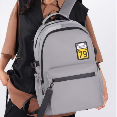 Ghiozdan/rucsac pentru scoala sau calatorii cu atasare la troler ZY-2904gri [7]