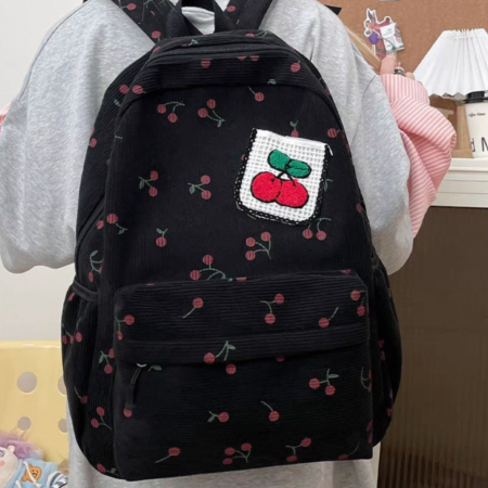 Ghiozdan/rucsac pentru scoala sau calatorii, model Fructe ZY-5501negru [6]