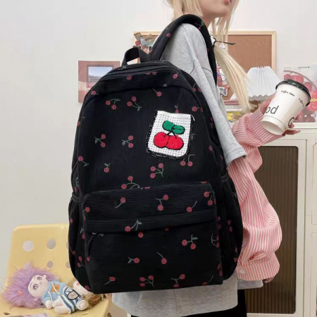 ARTICOLE ȘCOLARE - Ghiozdan/rucsac pentru scoala sau calatorii, model Fructe ZY-5501negru