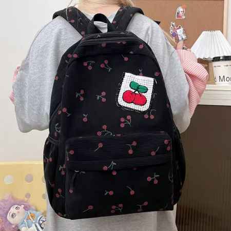 ARTICOLE ȘCOLARE - Ghiozdan/rucsac pentru scoala sau calatorii, model Fructe ZY-5501negru