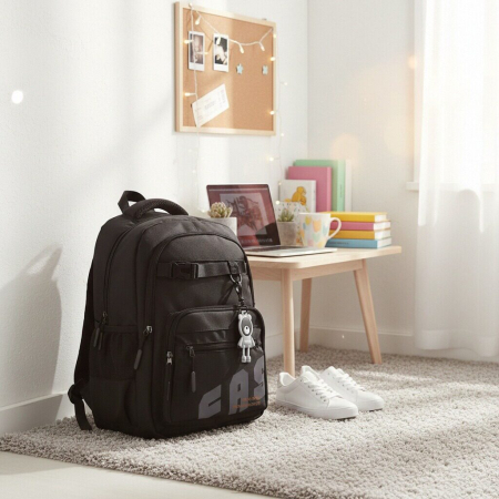 Ghiozdane - Ghiozdan/rucsac pentru scoala sau calatorii cu atasare la troler ZY-1057negru