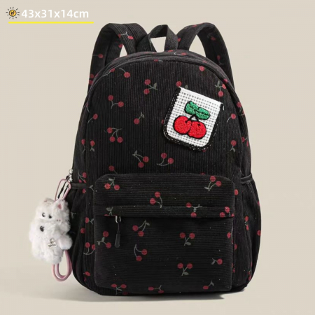 ARTICOLE ȘCOLARE - Ghiozdan/rucsac pentru scoala sau calatorii, model Fructe ZY-5501negru