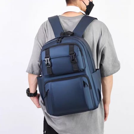 Ghiozdane - Ghiozdan/rucsac pentru scoala sau calatorii cu atasare la troler ZY-G04bleumarin