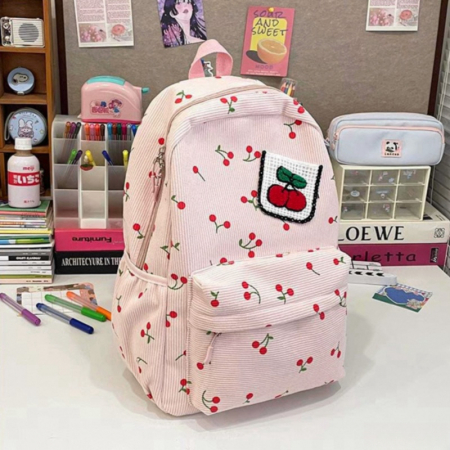 Ghiozdan/rucsac pentru scoala sau calatorii, model Fructe ZY-5501roz [9]