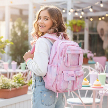Ghiozdane - Ghiozdan/rucsac pentru scoala sau calatorii ZY-25126roz