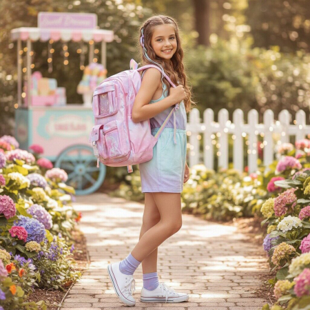 Ghiozdan/rucsac pentru scoala sau calatorii ZY-25126roz [7]