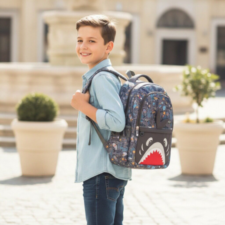 Ghiozdan/rucsac pentru scoala sau calatorii ZY-2544-1gri [7]