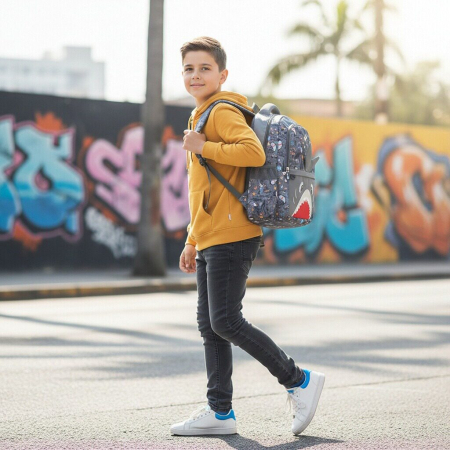 Ghiozdane - Ghiozdan/rucsac pentru scoala sau calatorii ZY-2544-1gri