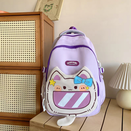 Ghiozdane - Ghiozdan/rucsac cu model pisica pentru scoala sau calatorii ZY-56128mov