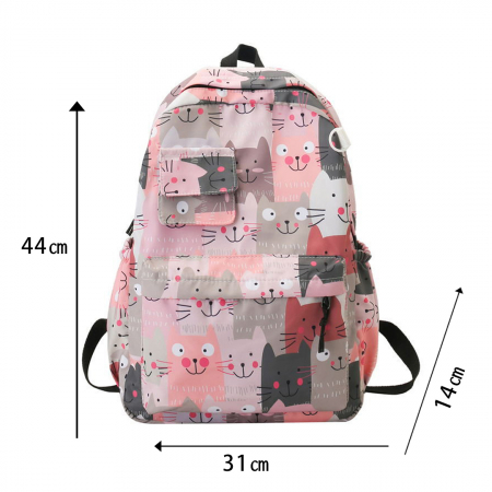 Ghiozdane - Ghiozdan/rucsac pentru scoala sau calatorii ZY-6611pisica roz