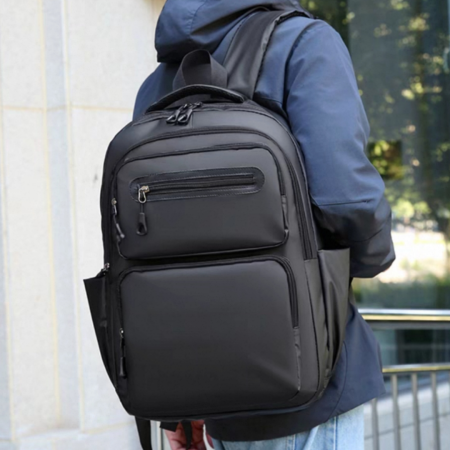 Ghiozdan/rucsac pentru scoala sau calatorii cu atasare la troler ZY-201negru [9]