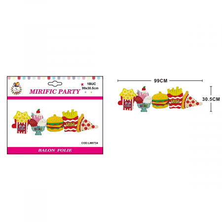 Articole party - Balon din folie de aluminiu tip ghirlanda 99 x 30.5 cm LM0734