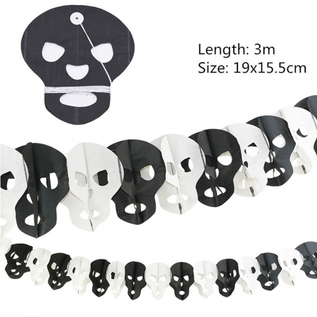 Articole casă - Ghirlanda de Hartie Halloween Model Craniu 3m B1-1118-18