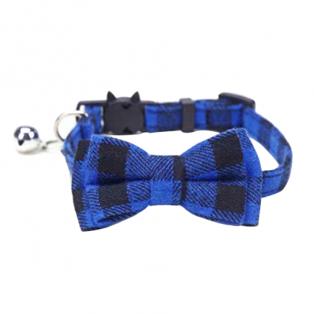 Accesorii animale de companie - Guler cu papion si clopotel YYP-LL18albastru