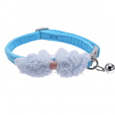 Accesorii animale de companie - Guler reglabil cu papion si clopotel YYP-LL16albastru
