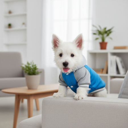 Haine - Hanorac cu gluga XINA2314albastru