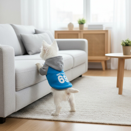 Haine - Hanorac cu gluga XINA2314albastru