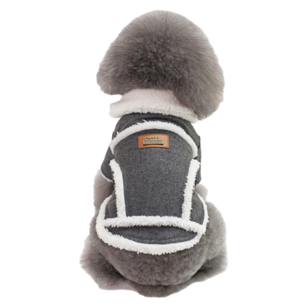 Haine - Hanorac imblanit DOG-16gri inchis