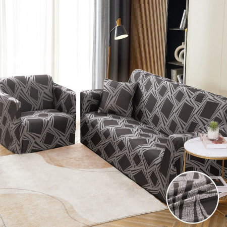 Huse scaune și canapele - Husa canapea din bumbac elastic pentru 2 persoane JHS06-2