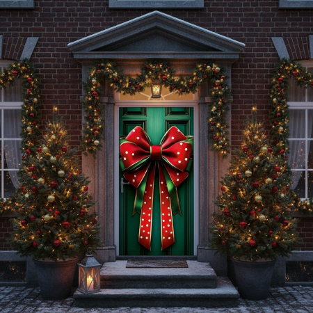 Husa decorativa pentru usa, cu elastic, model Craciun 100 x 220 cm 6220-2536 [7]