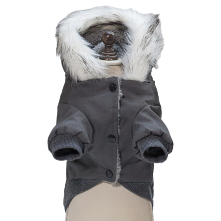 Haine - Jacheta imblanita cu gluga DOG-17gri