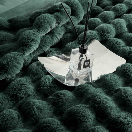 Lenjerii de pat dublu - Lenjerie de pat dublu pufoasa din blanita artificiala de iepure 6 piese LBI-02