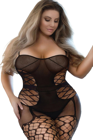 Lenjerie erotică - Lenjerie erotica tip bodystocking DLS-P1036negru
