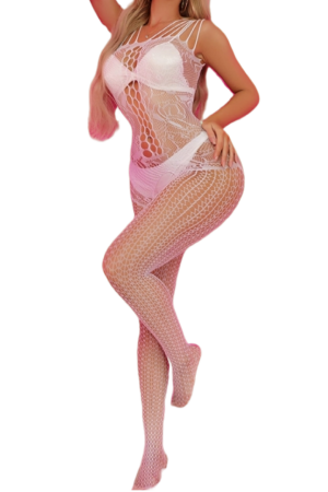 Lenjerie erotică - Lenjerie erotica tip bodystocking YD-2082alb