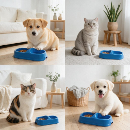 Animale de companie - Castron dublu pentru hrana si apa 212316