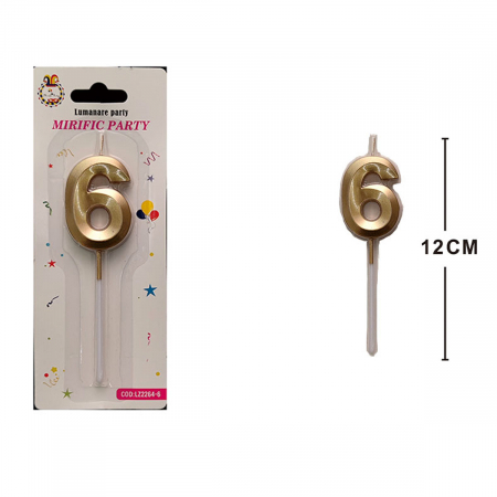 Articole party - Lumanare aniversara pentru tort 12 cm LZ2264