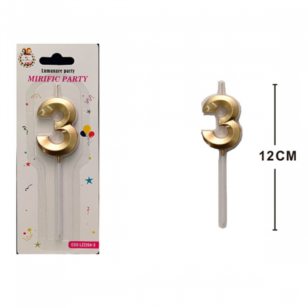 Articole party - Lumanare aniversara pentru tort 12 cm LZ2264