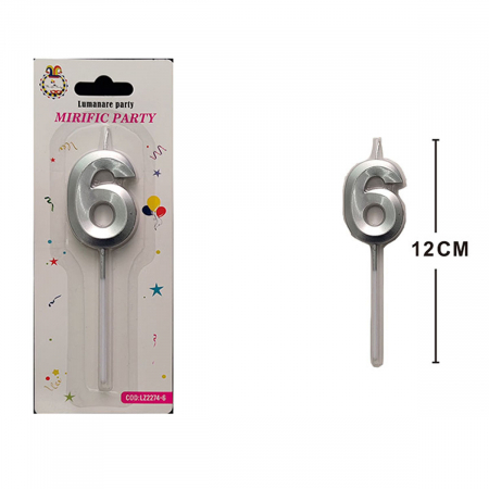 Articole party - Lumanare aniversara pentru tort 12 cm LZ2274