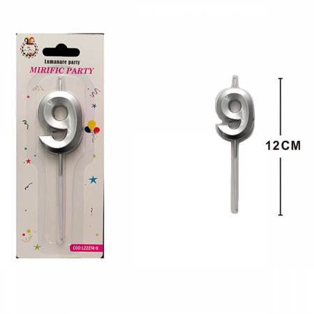 Lumânări tort - Lumanare aniversara pentru tort 12 cm LZ2274