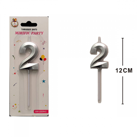 Lumânări tort - Lumanare aniversara pentru tort 12 cm LZ2274