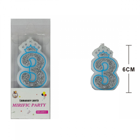 Articole party - Lumanare aniversara pentru tort 6 cm LZ2051