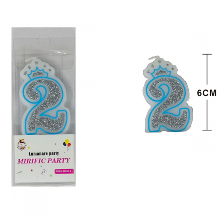 Articole party - Lumanare aniversara pentru tort 6 cm LZ2051
