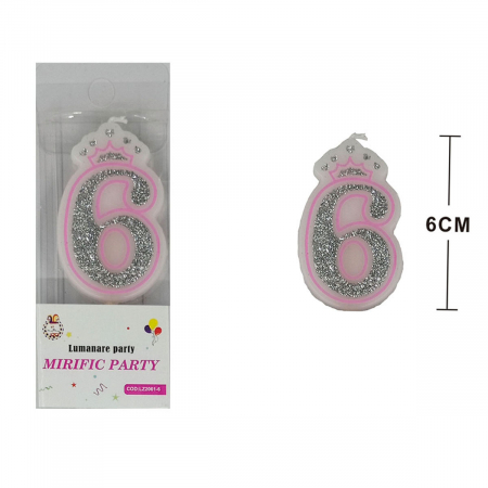 Articole party - Lumanare aniversara pentru tort 6 cm LZ2061