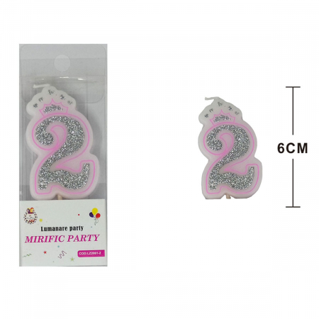 Articole party - Lumanare aniversara pentru tort 6 cm LZ2061