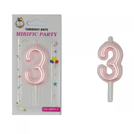 Articole party - Lumanare aniversara pentru tort 8 cm LZ2091