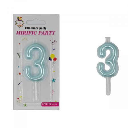 Articole party - Lumanare aniversara pentru tort 8 cm LZ2101