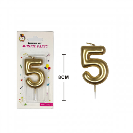 Accesorii party - Lumanare aniversara pentru tort 8 cm LZ2183
