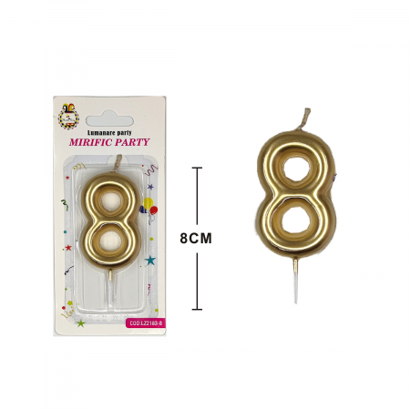 Accesorii party - Lumanare aniversara pentru tort 8 cm LZ2183