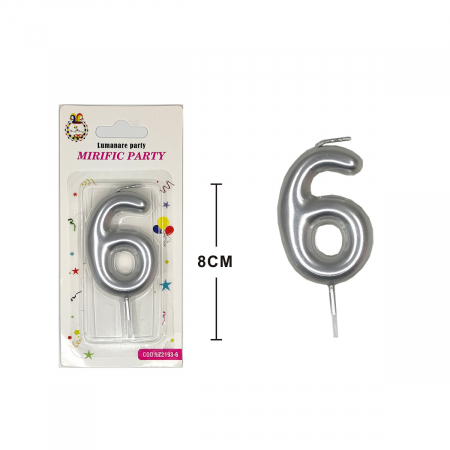 Accesorii party - Lumanare aniversara pentru tort 8 cm LZ2193