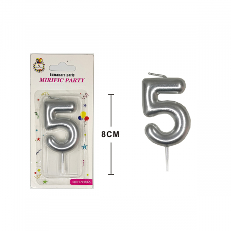 Accesorii party - Lumanare aniversara pentru tort 8 cm LZ2193