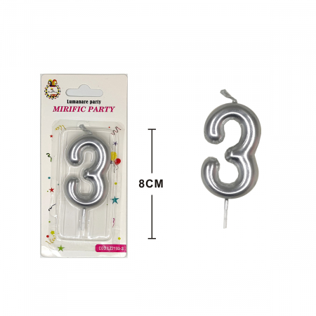 Articole party - Lumanare aniversara pentru tort 8 cm LZ2193